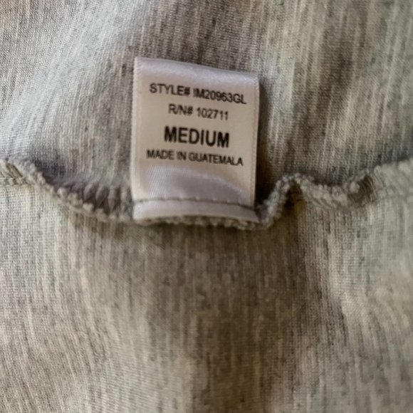 Gibsonlook Size M Heathered Grey Knit Cardigan Jacket Tie Waist - Picture 4 of 10